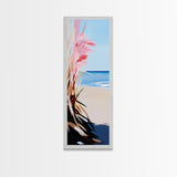 Pampas Grass, Beach View, Coastal Wall Art, Canvas Print, Boho Aesthetic, Neutral Home Decor, Bedroom Art, Modern Minimalist