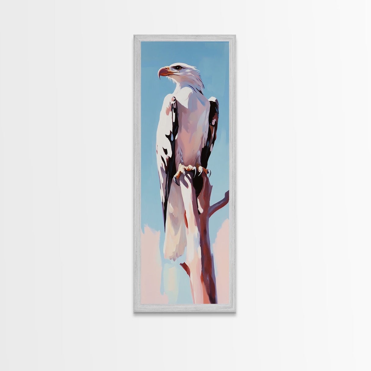 Bald Eagle, Majestic Bird, Wildlife Wall Art, Canvas Print, Nature Inspired Decor, Rustic Home Art, Minimalist Animal Paintin