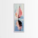 Floating Leaf, Autumn Reflection, Water Stillness, Canvas Print, Fall Wall Art, Minimalist Aesthetic, Tranquil Decor, Nature Inspired