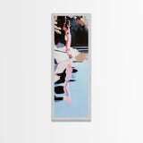 Serene Woman Reflection, Modern Canvas Print, Minimalist Wall Art, Feminine Decor, Living Room Art, Soft Pink Artwork, Boho Aesthetic