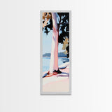 Lakeside Tree, Summer Landscape, Nature Wall Art, Forest Reflections, Minimalist Decor, Serene Home Aesthetic, Framed Canvas Print