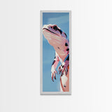 Frog Portrait, Whimsical Animal Art, Nature Wall Decor, Modern Minimalist Illustration, Playful Aesthetic, Kids Room Art, Canvas Print