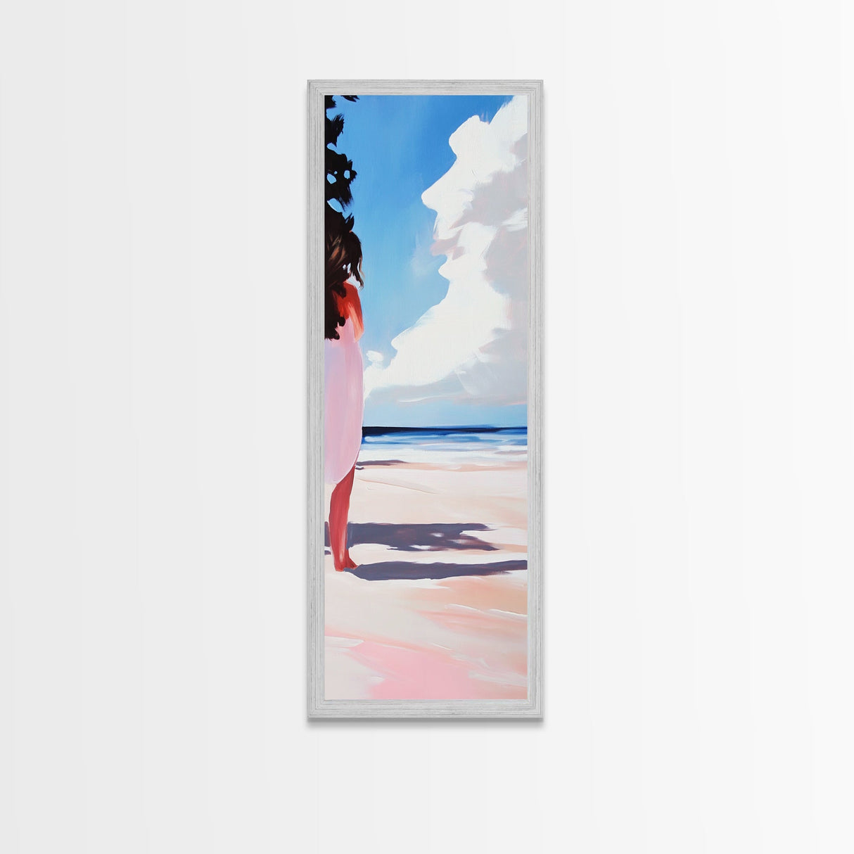 Beach Reflection, Coastal, Minimalist, Canvas Print, Modern Wall Art, Seaside Decor, Ocean Painting, Living Room Wall Art