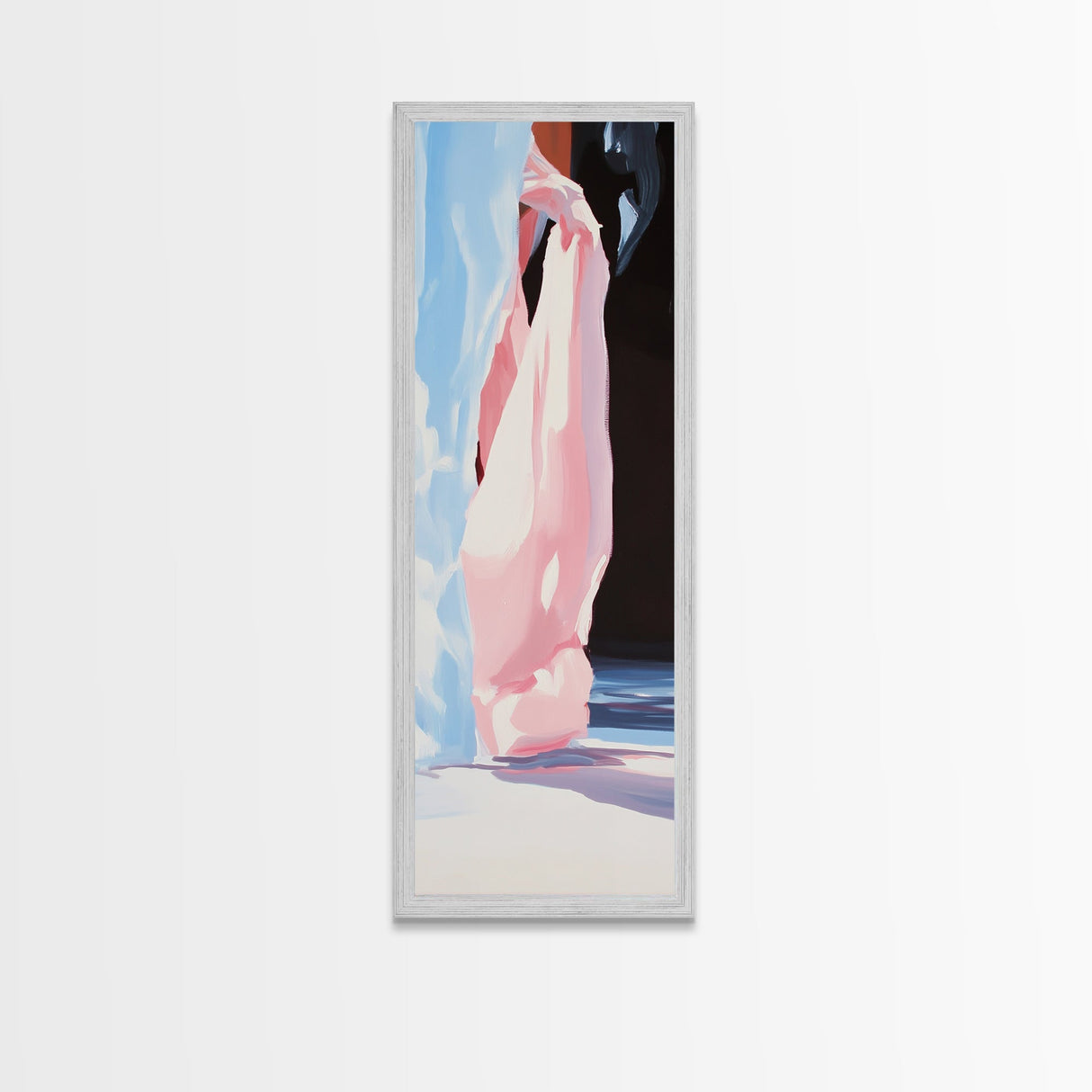 Flowing Dress, Elegant, Soft, Canvas Print, Feminine Art, Romantic Wall Decor, Modern Aesthetic, Pastel Minimalist Painting