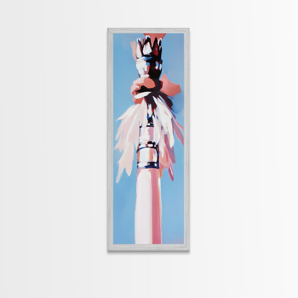Feathered Totem, Tribal, Dreamy, Canvas Print, Boho Wall Art, Ethereal Painting, Spiritual Decor, Modern Artistic Decor
