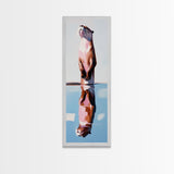 Otter Reflection, Wildlife Art, Nature Photography, Cute Animal, Minimalist Art, Boho Style, Unique Gift, Canvas Print