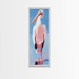 Pelican, Coastal Bird, Modern Beach Art, Nautical Home Decor, Ocean Animal, Boho Wall Art, Seaside Theme, Framed Canvas Print