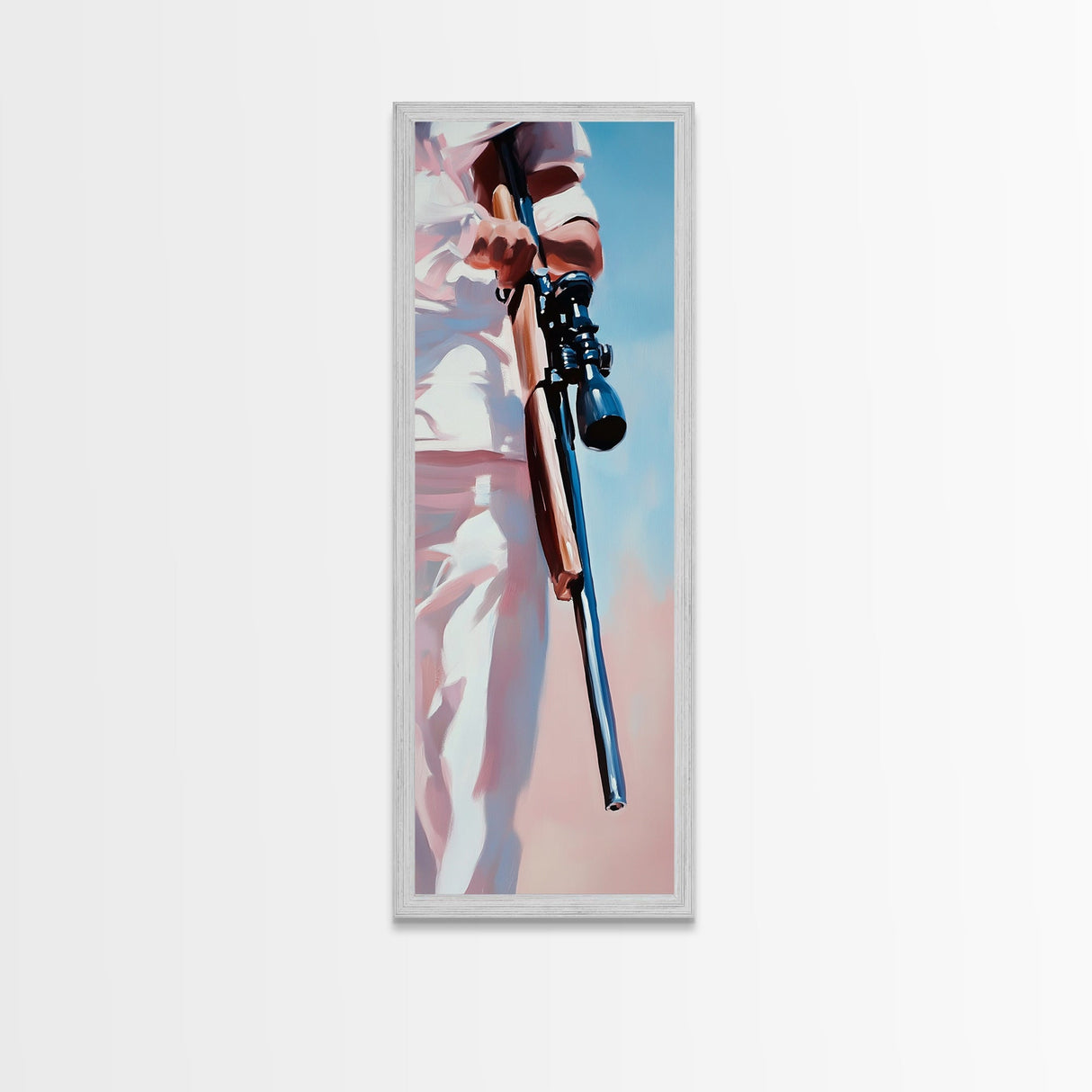 Sniper, Tactical Art, Framed Canvas Print, Military Inspired Decor, Dark Aesthetic, Action Movie Art, Office or Man Cave Wall Art