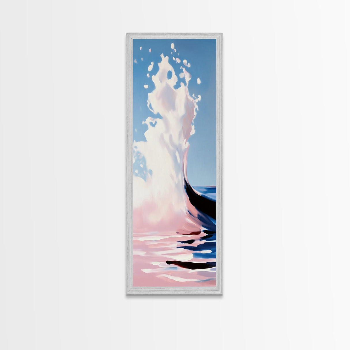 Ocean Wave, Water Splash, Framed Canvas Print, Abstract Coastal Art, Beach House Decor, Modern Minimalist, Tranquil Wall Art