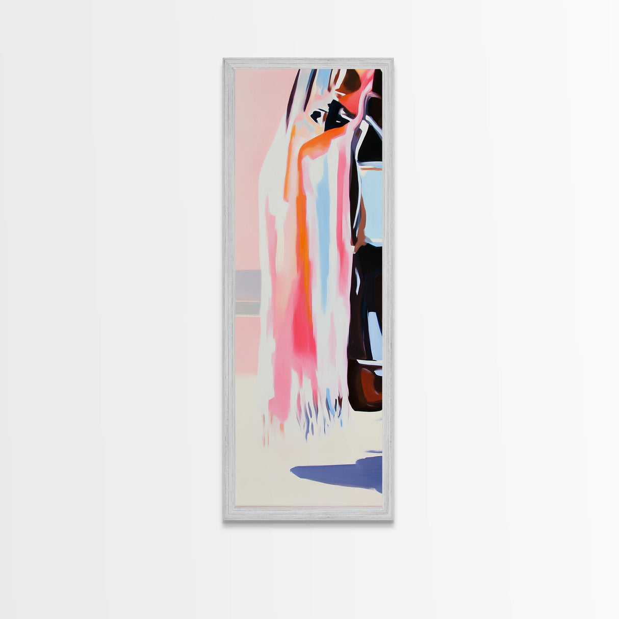 Vibrant Textures, Abstract Fashion Art, Bold Color Splashes, Modern Aesthetic, Trendy Wall Decor, Artistic Expression, Framed Canvas Print