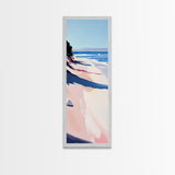Coastal Shore, Beach Landscape, Ocean Wall Art, Framed Canvas Print, Modern Seascape, Minimalist Home Decor, Bedroom Print