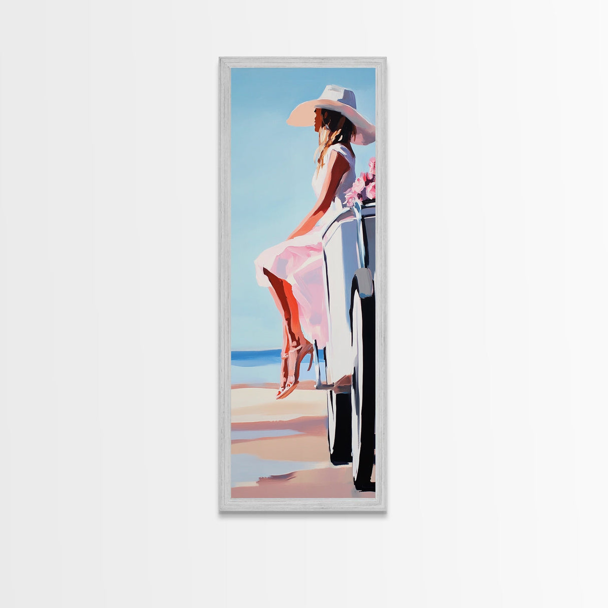 Sunset Cowgirl, Western Fashion, Feminine Art, Canvas Print, Modern Country Decor, Chic Bedroom Wall Art, Stylish Home Accent, Gift Idea