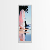 Ocean Cliff, Coastal Wall Art, Nautical Decor, Seascape Painting, Minimalist Beach Art, Serene Home Decor, Framed Canvas Print