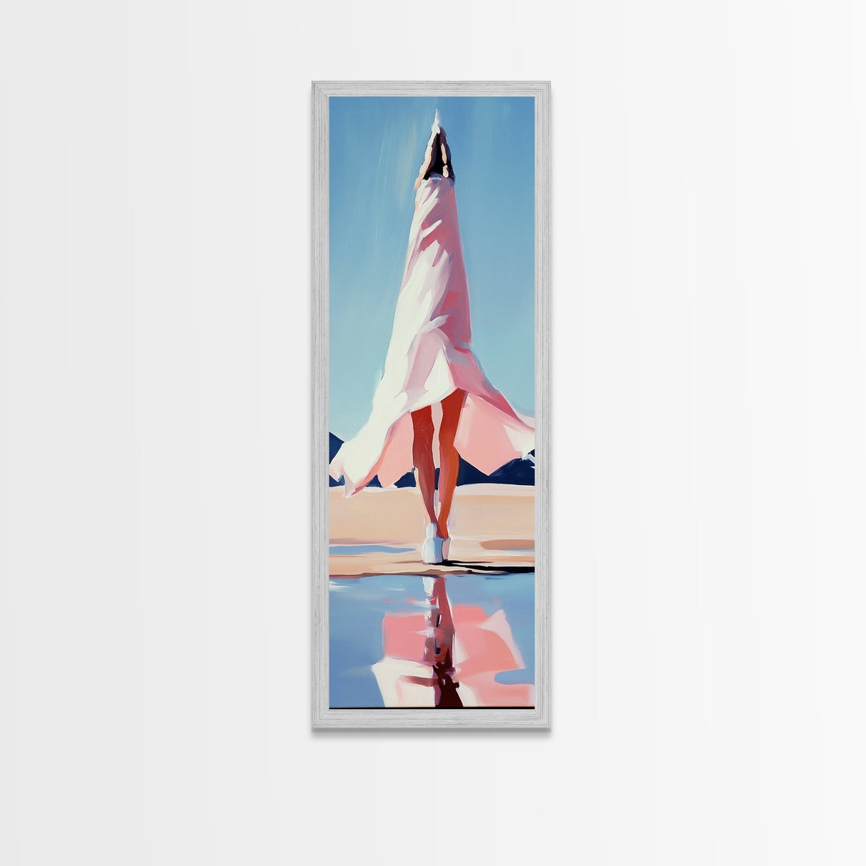 Serene Reflection, Minimalist Art, Boho Home Decor, Canvas Print, Living Room Wall Art, Modern Landscape, Beach House Aesthetic