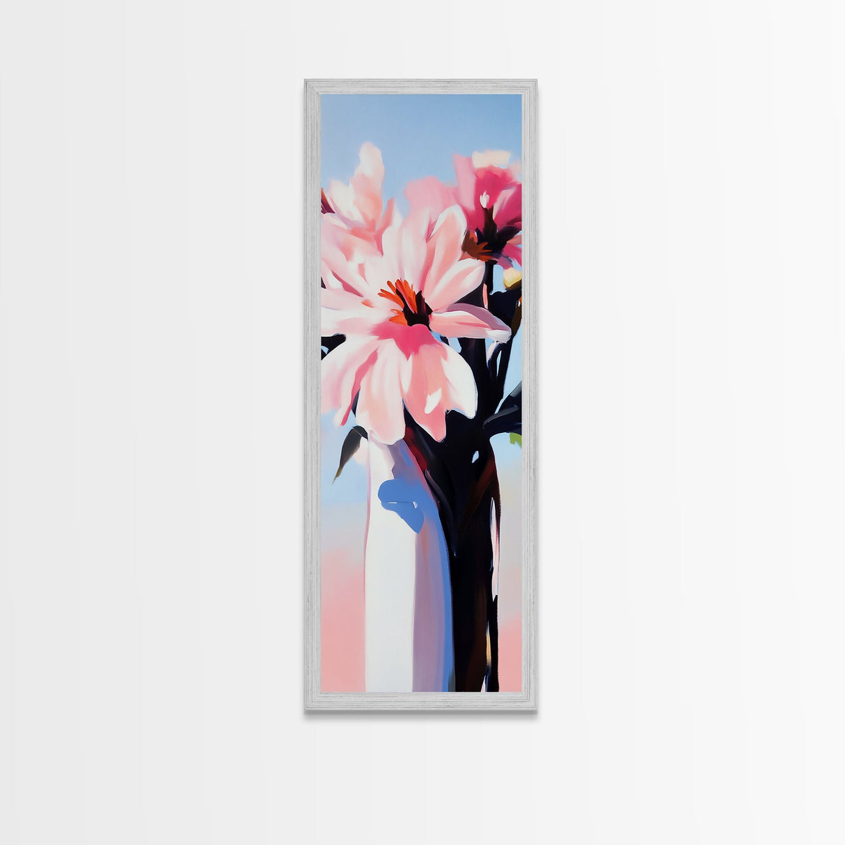 Soft Petals, Pink Floral, Spring Blooms, Canvas Print, Romantic Wall Art, Boho Flower Decor, Feminine Aesthetic, Bedroom Wall Art