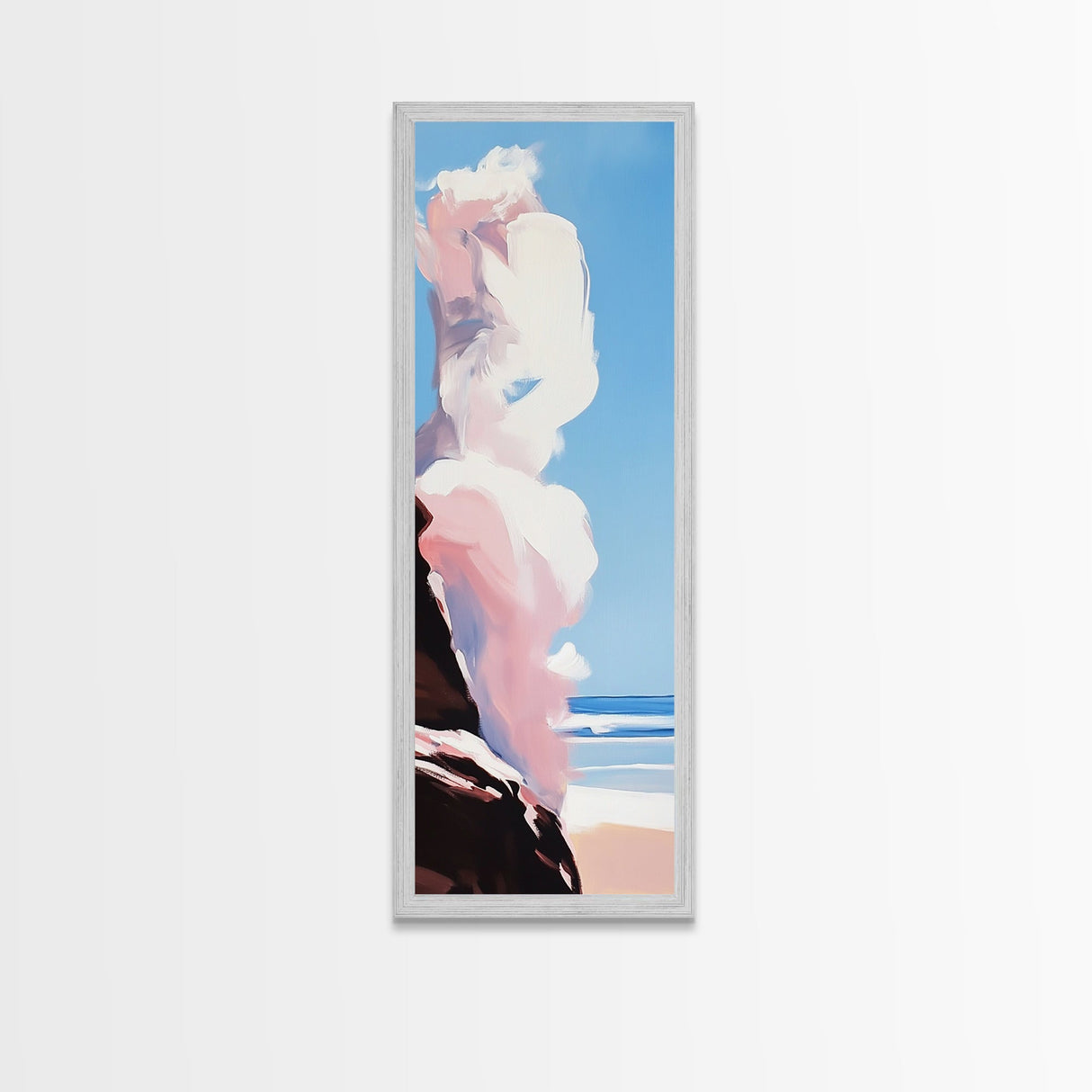 Coastal Clouds, Sunset Bliss, Ocean Horizon, Canvas Print, Beach Home Decor, Minimalist Wall Art, Seascape Aesthetic, Living Space Art