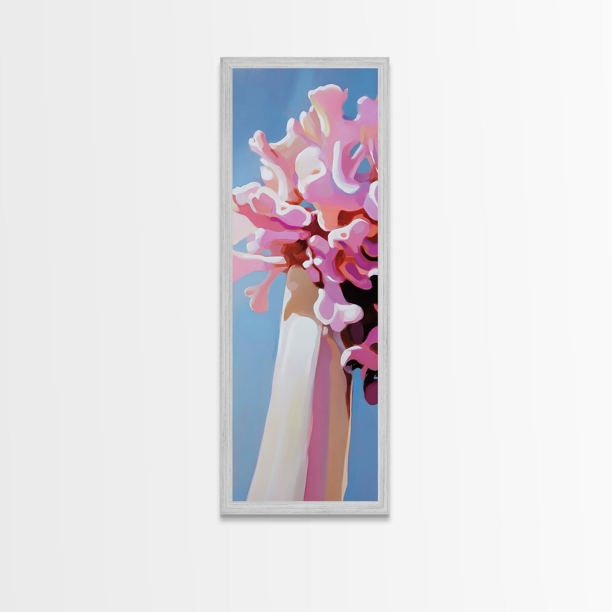 Romantic Bloom, Abstract Flowers, Pastel Art, Canvas Print, Feminine Home Decor, Minimalist Painting, Bedroom Aesthetic, Spring Wall Art