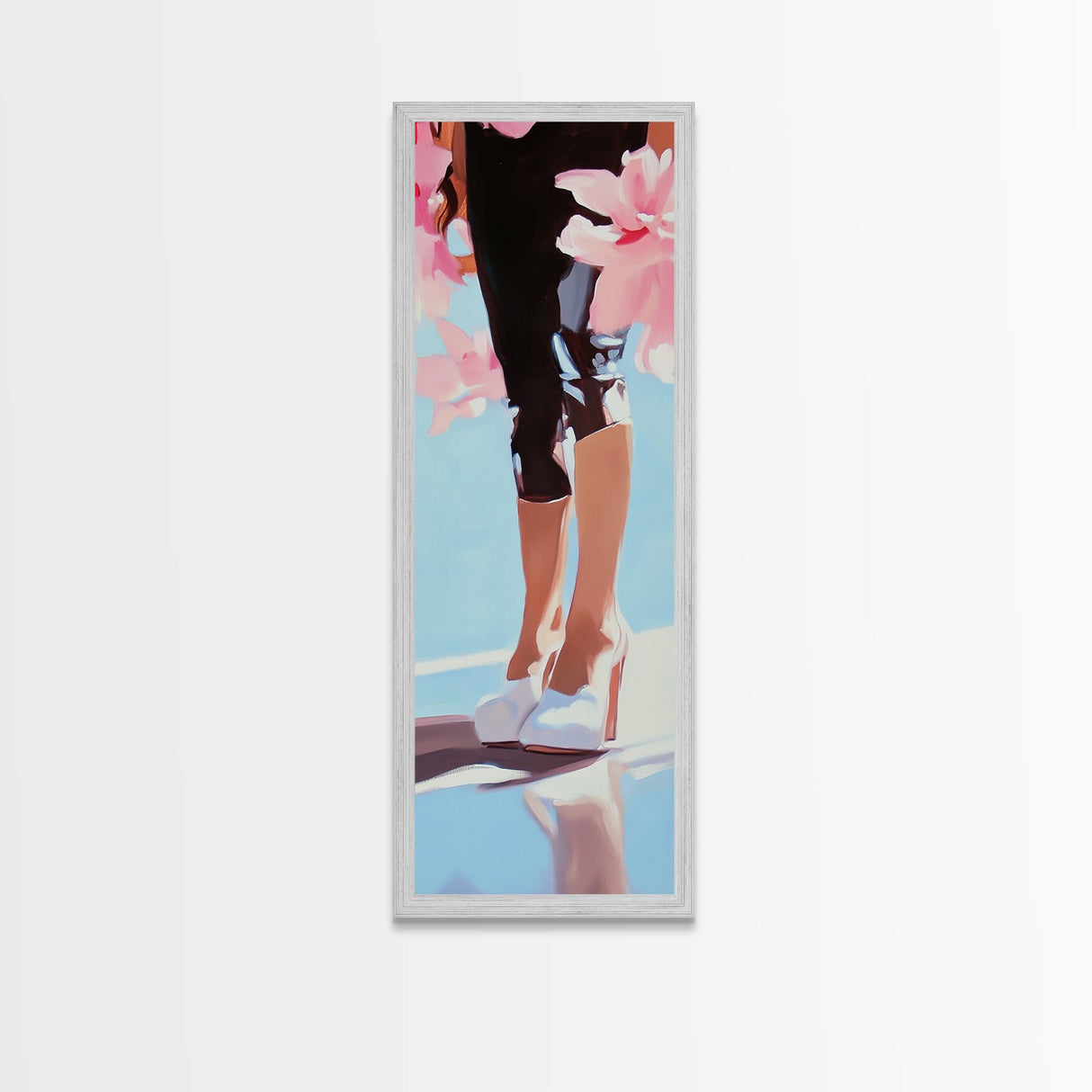 Fashion Heels Art, Glamorous Decor, Chic Aesthetic, Framed Canvas Print, Feminine Room Art, Stylish Wall Art, Dressing Room Decor