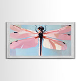 Dragonfly Art, Nature Wall Decor, Boho Insect Artwork, Minimalist Dragonfly Print, Botanical Aesthetic, Modern Canvas Print