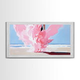 Pink Smoke Painting, Abstract Dreamy Art, Surreal Cloud Wall Decor, Soft Pastel Aesthetic, Modern Statement Piece, Canvas Print
