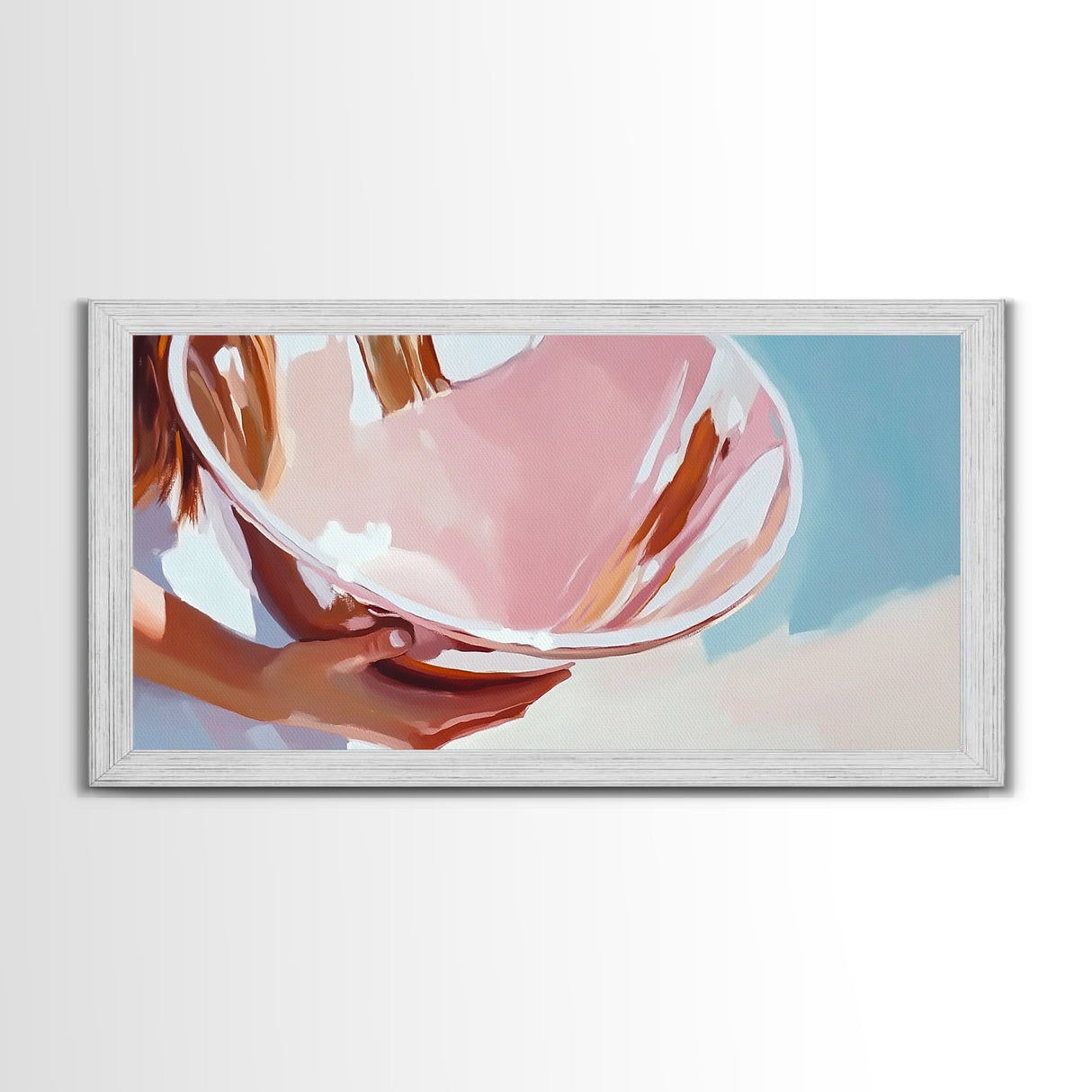 Pink Shell, Coastal Art, Beach Inspired, Canvas Print, Boho Wall Art, Minimalist Ocean Decor, Bedroom Wall Art, Beach House Gift