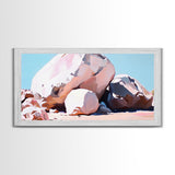 Rock Formations, Desert Landscape, Warm Neutrals, Canvas Print, Bohemian Wall Art, Modern Minimalist Decor, Earthy Tones, Bedroom Wall Art