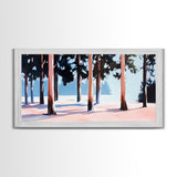 Winter Forest, Snowy Trees, Tranquil Wall Art, Framed Canvas Print, Nature Inspired, Cozy Home Decor, Serene Landscape, Rustic Living Room