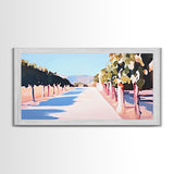 Vineyard Path, Rustic Landscape Print, Dining Room Wall Art, Framed Canvas Print, Nature Painting, Farmhouse Decor, Autumn Art