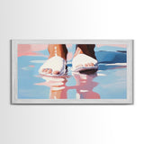 Summer Steps, Beach Aesthetic, Canvas Print, Pastel Art, Coastal Wall Art, Ocean Photography, Minimalist Decor, Bedroom Wall Art