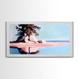 Lone Tree, Coastal Landscape, Canvas Print, Minimalist Nature Art, Tranquil Seascape, Modern Beach House Decor, Large Wall Art, Office