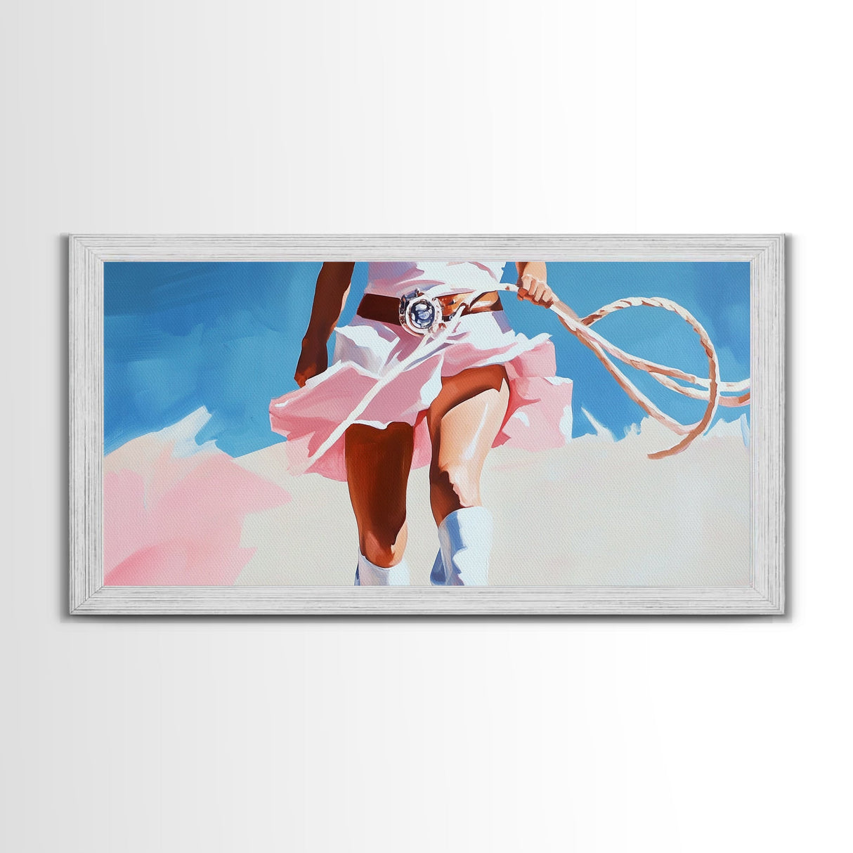 Western Cowgirl, Rodeo Aesthetic, Framed Canvas Print, Modern Country Art, Feminine Western Decor, Rustic Home Decor, Living Room Wall