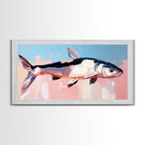 Floating Fish, Ocean Art, Underwater Canvas Print, Beach House Decor, Coastal Wall Art, Nature Inspired Art, Minimalist Wall Decor