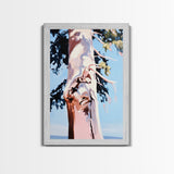 Tree Bark, Nature Wall Art, Minimalist Landscape, Boho Decor, Framed Canvas Print, Rustic Home, Neutral Aesthetic, Office Art