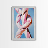 Twisted Form, Abstract Figure, Surreal Art, Modern Minimalist Style, Contemporary Wall Decor, Framed Canvas Print, Office Art