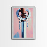 Anchor Close-Up, Marine Theme Art, Boho Coastal Wall Decor, Nautical Abstract Art, Framed Canvas Print, Minimalist Ocean Home Decor