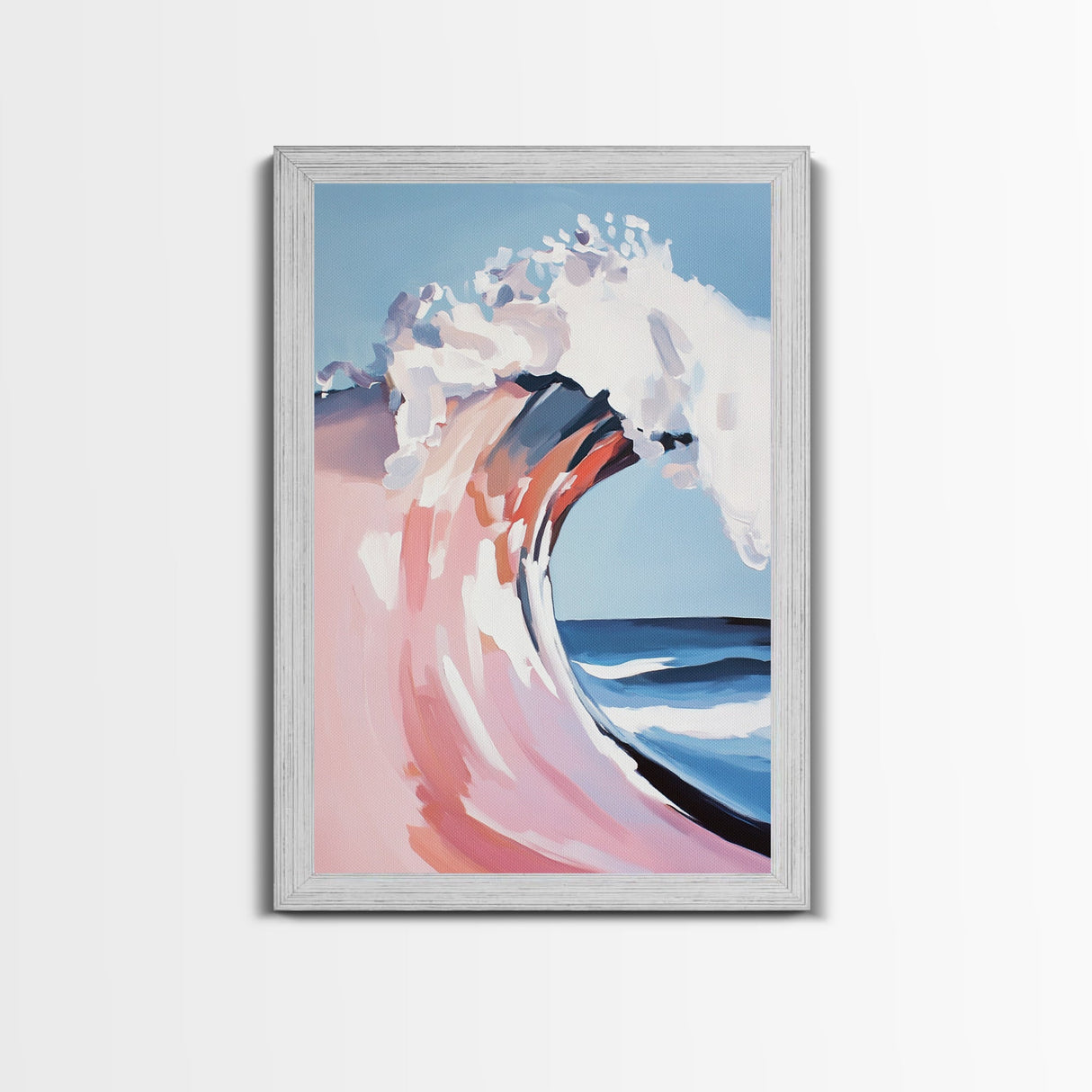 Ocean Wave, Surf Art, Coastal Print, Blue Wall Art, Framed Canvas Print, Nautical Theme, Beach House Decor, Living Room Wall Art