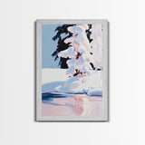 Winter Trees, Snow Covered Pines, Holiday Aesthetic, Cozy Christmas Wall Art, Frosty Forest Scene, Scandinavian Decor, Canvas Print