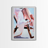 Relaxing Moment, Summer Vibes, Elegant Legs, Canvas Print, Feminine Art, Minimalist Aesthetic, Bedroom Wall Art, Chic Modern Decor