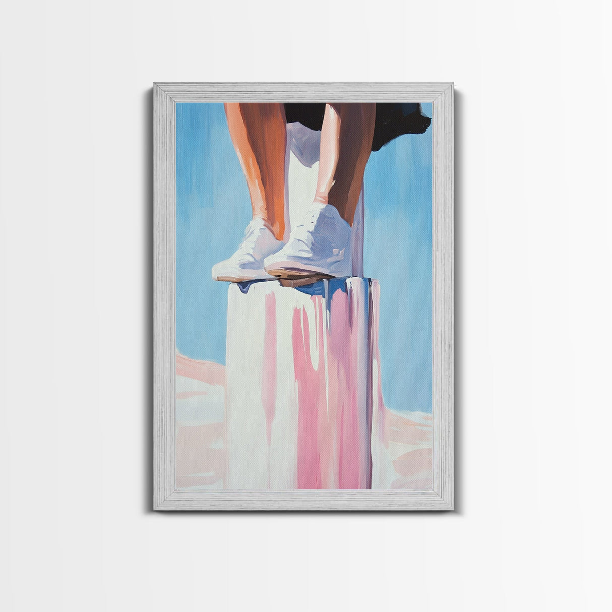 Standing Tall, Confidence, Minimalist Art, Modern Home Decor, Pastel Wall Art, Motivational Art, Living Room Wall Art, Canvas Print
