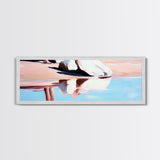 Reflection, Beach Sand, Framed Canvas Print, Coastal Home Decor, Soft Aesthetic, Minimalist Art, Dreamy Seascape, Serene Painting