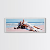 Beach Driftwood, Coastal Art, Seaside Wall Decor, Nature Painting, Canvas Print, Living Room Wall Art, Modern Beach House Art