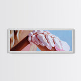 Seashell Bracelet, Coastal Jewelry, Ocean Inspired Art, Framed Canvas Print, Boho Decor, Minimalist Aesthetic, Summer Wall Artwork