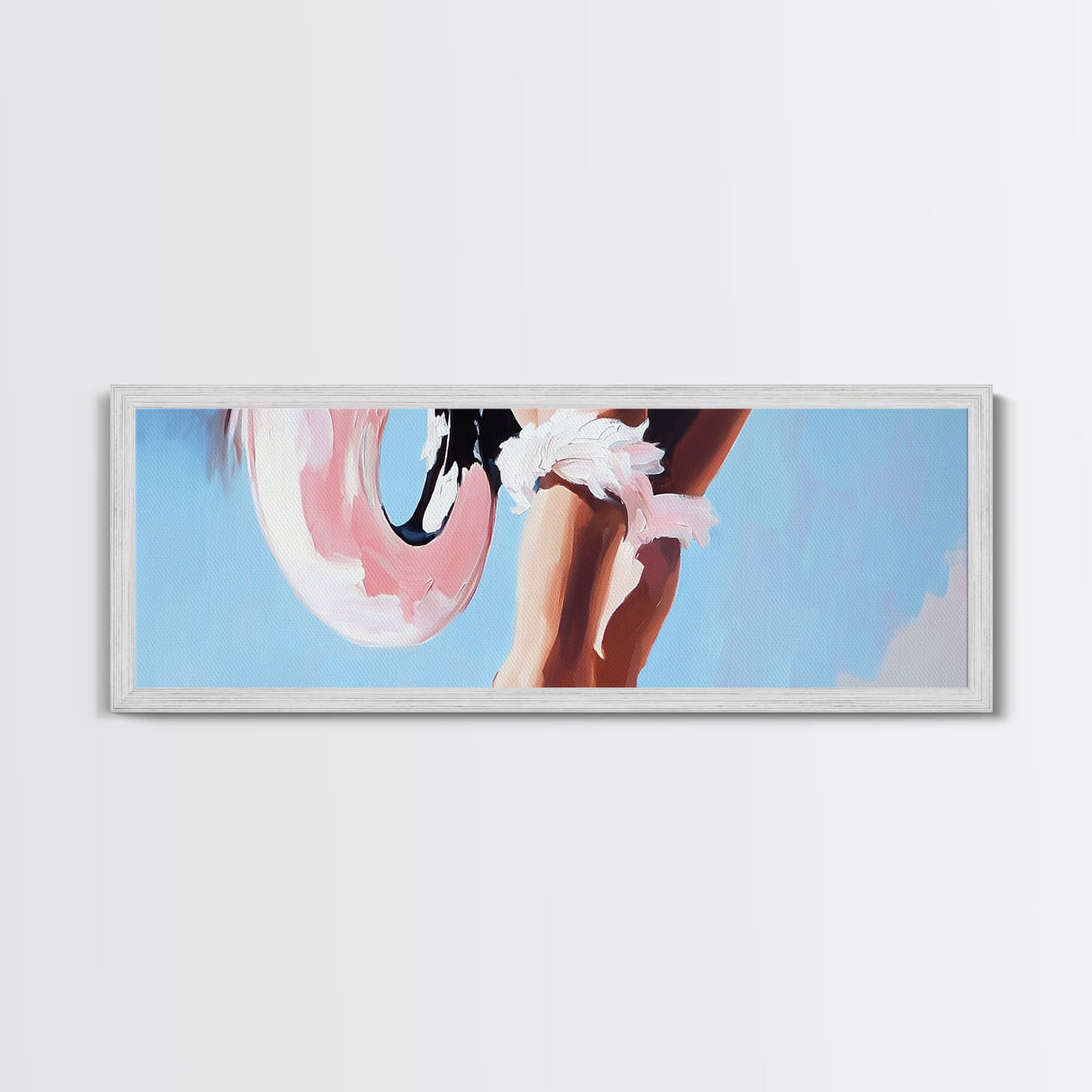 Pink Float, Summer Beach Art, Coastal Wall Decor, Modern Seaside Aesthetic, Minimalist Ocean Vibes, Boho Living Room, Canvas Print