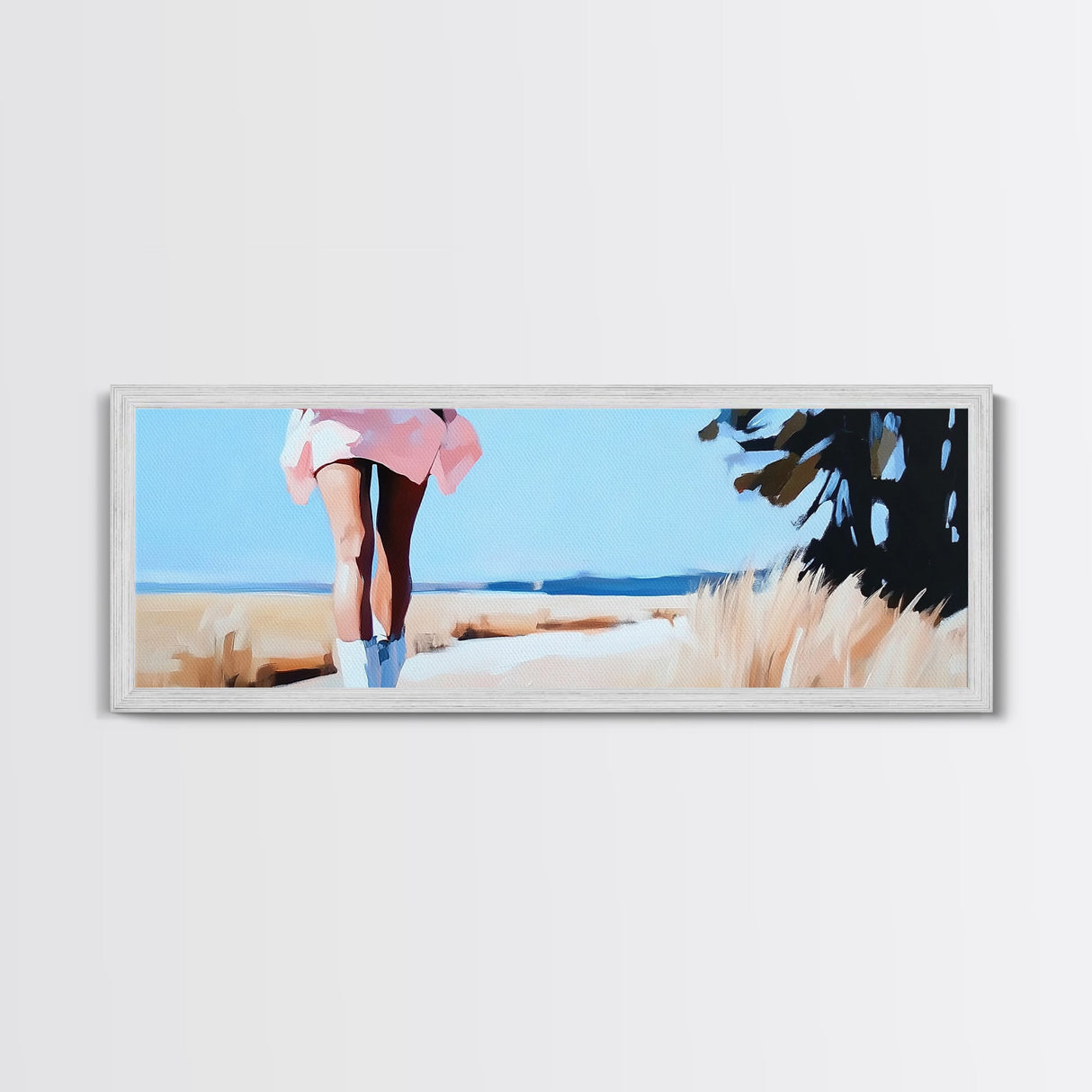 Windy Dunes, beach photography print, modern coastal decor, ocean breeze artwork, minimalist home decor, framed canvas print, boho style