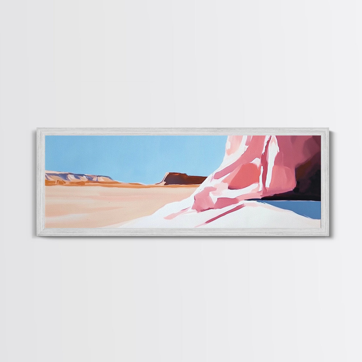 Desert Landscape, Modern Art, Living Room Wall Art, Framed Canvas Print, Minimalist Artwork, Neutral Decor, Southwest Wall Decor