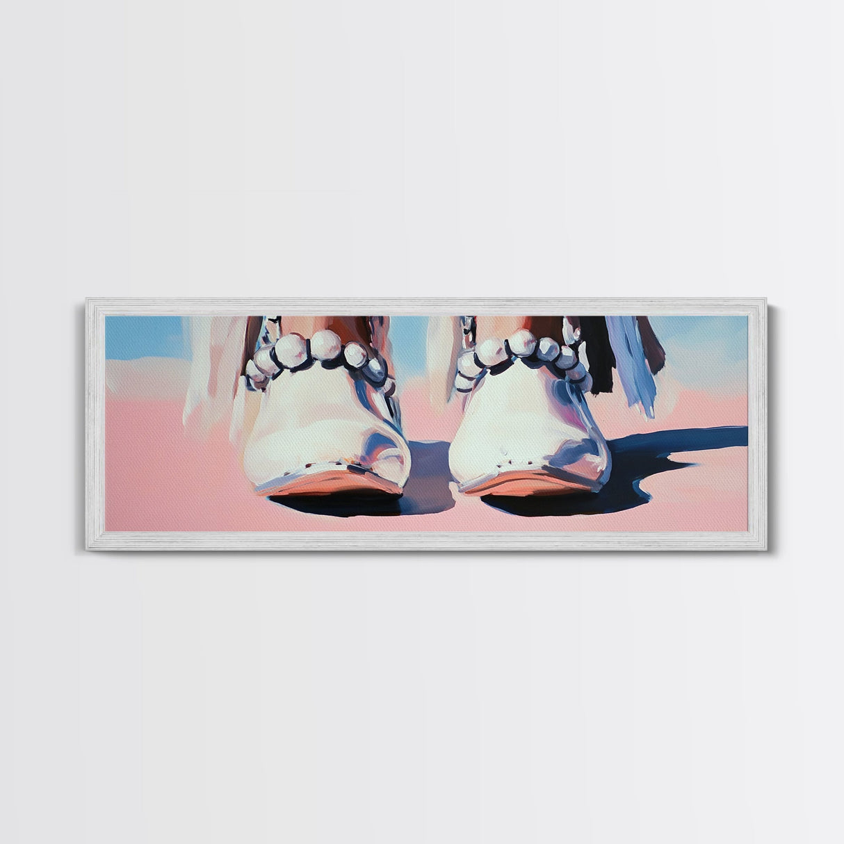 Bohemian Sandals, Chic Summer, Beach Vibes, Fashion Canvas Print, Bedroom Wall Art, Coastal Aesthetic, Trendy Boho Decor