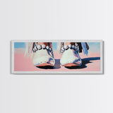 Bohemian Sandals, Chic Summer, Beach Vibes, Fashion Canvas Print, Bedroom Wall Art, Coastal Aesthetic, Trendy Boho Decor
