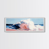 Sea Splash, Surf Art, Coastal Inspiration, Bold Waves, Canvas Print, Modern Ocean Art, Living Room Wall Art, Beach Theme Decor