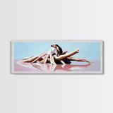 Nature Reflection, Surreal Landscape, Dreamy Water, Modern Canvas Print, Living Room Wall Art, Minimalist Art, Soft Color Aesthetic