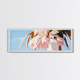 Palm Tree, Tropical, Sunset, Canvas Print, Coastal Wall Art, Beach Aesthetic, Summer Decor, Minimalist Art, Living Room Artwork